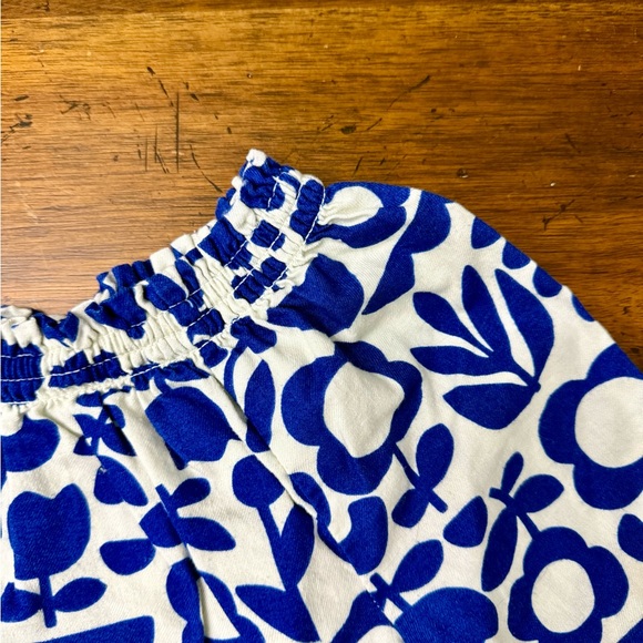 💕 Hanna Andersson Blue Blouse and Pink Cargo Pants Set Size 6/7 - Picture 4 of 9